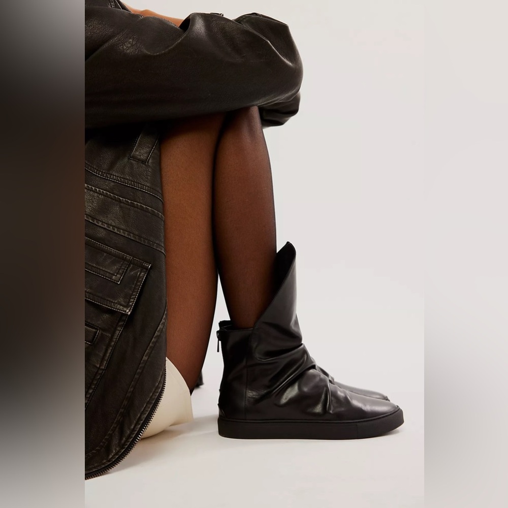 NIB Nicholas K x Free People Black Vidal Sneaker Boots size 38